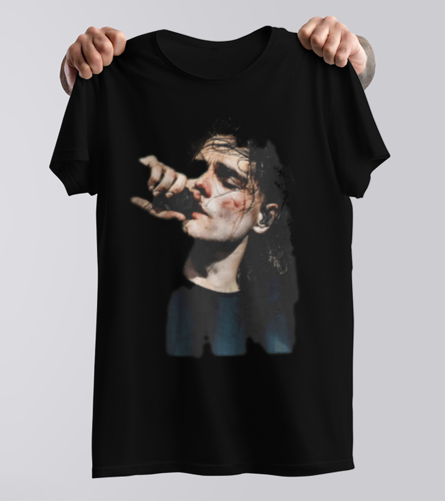 Male Singer Mic Performance Sweaty Bloody Face Stage Moment T-Shirt