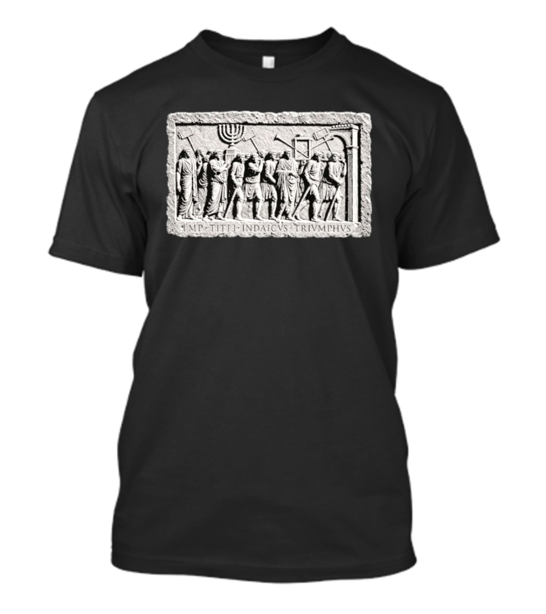 Myron Gaines Arch Of Titus IMP TITI INDAICVS TRIVMPHVS Menorah Roman Relief T-Shirt