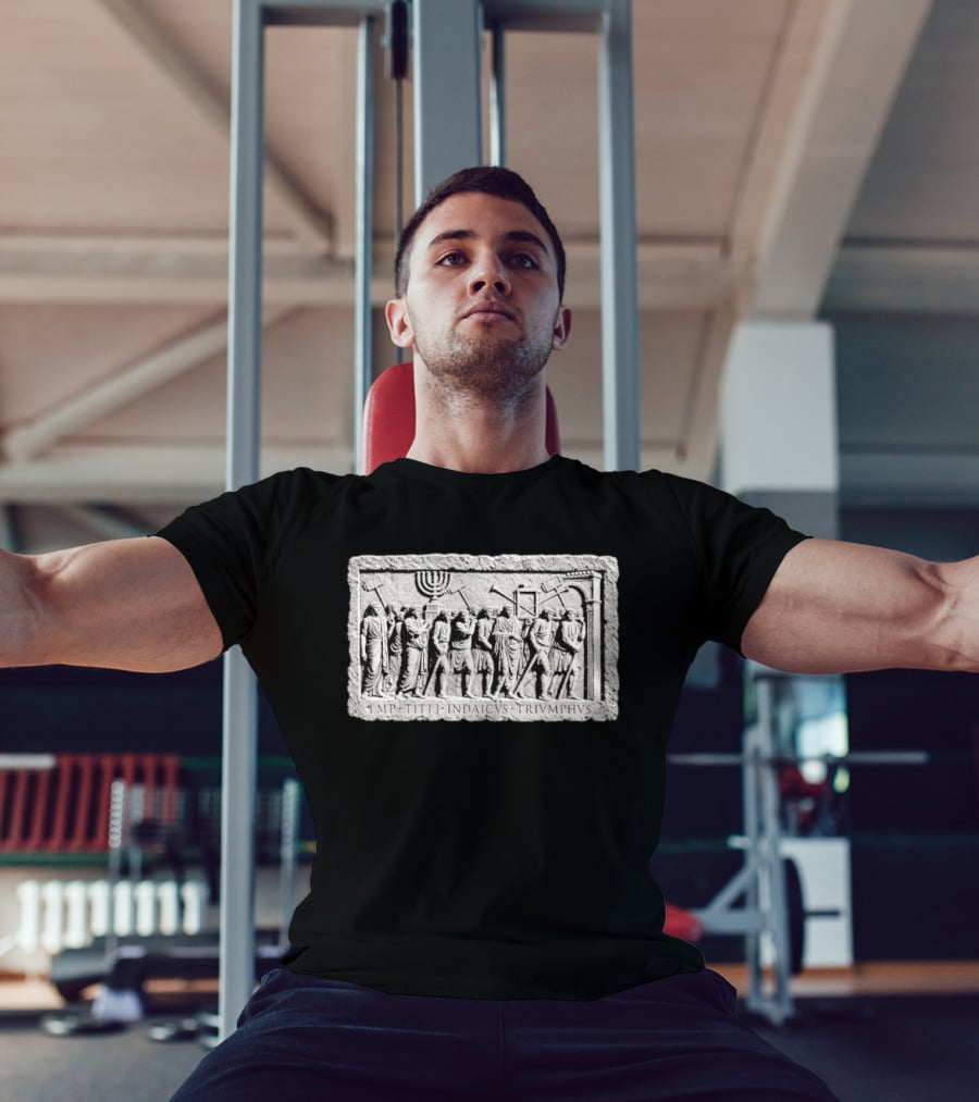 Myron Gaines Arch Of Titus IMP TITI INDAICVS TRIVMPHVS Menorah Roman Relief T-Shirt