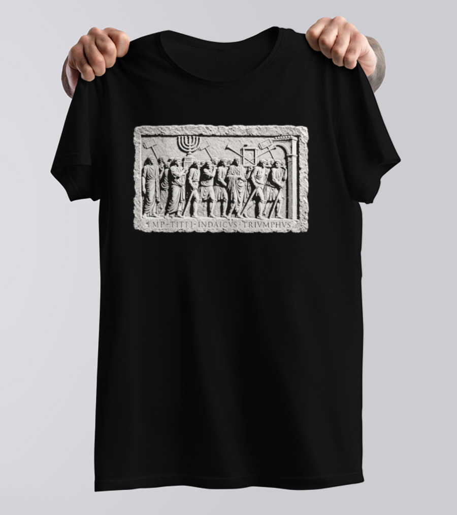 Myron Gaines Arch Of Titus IMP TITI INDAICVS TRIVMPHVS Menorah Roman Relief T-Shirt