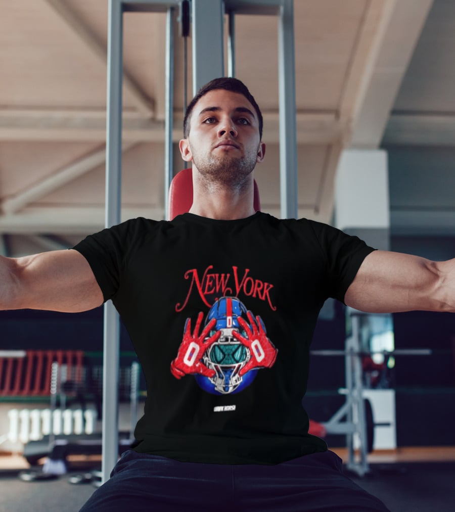 New York Dark Horse Helmet Spider Man Gloves T-Shirt