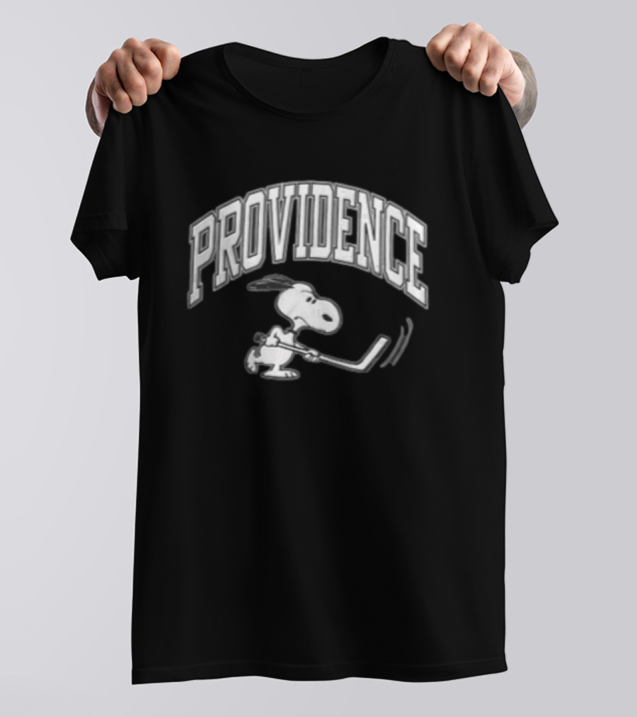 Providence College Friars Snoopy Ice Hockey Cartoon Peanuts NCAA T-Shirt