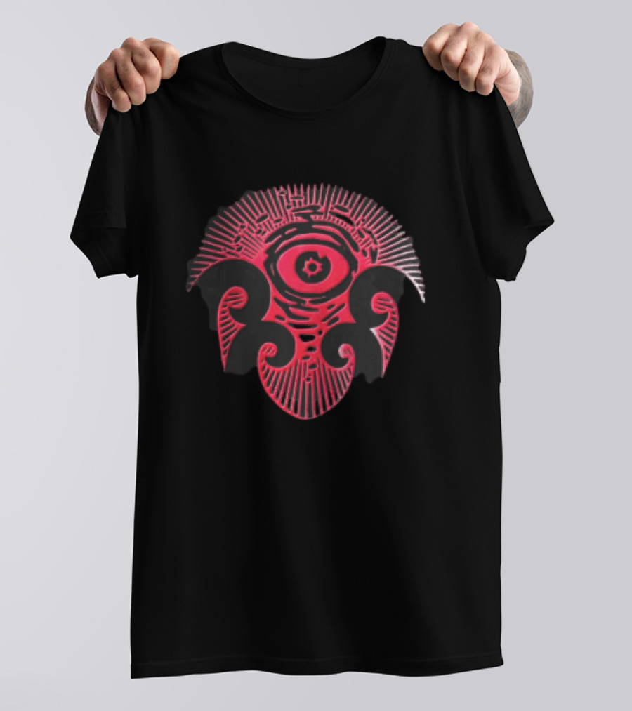 Red Mystical All Seeing Eye Sunburst Rays T-Shirt