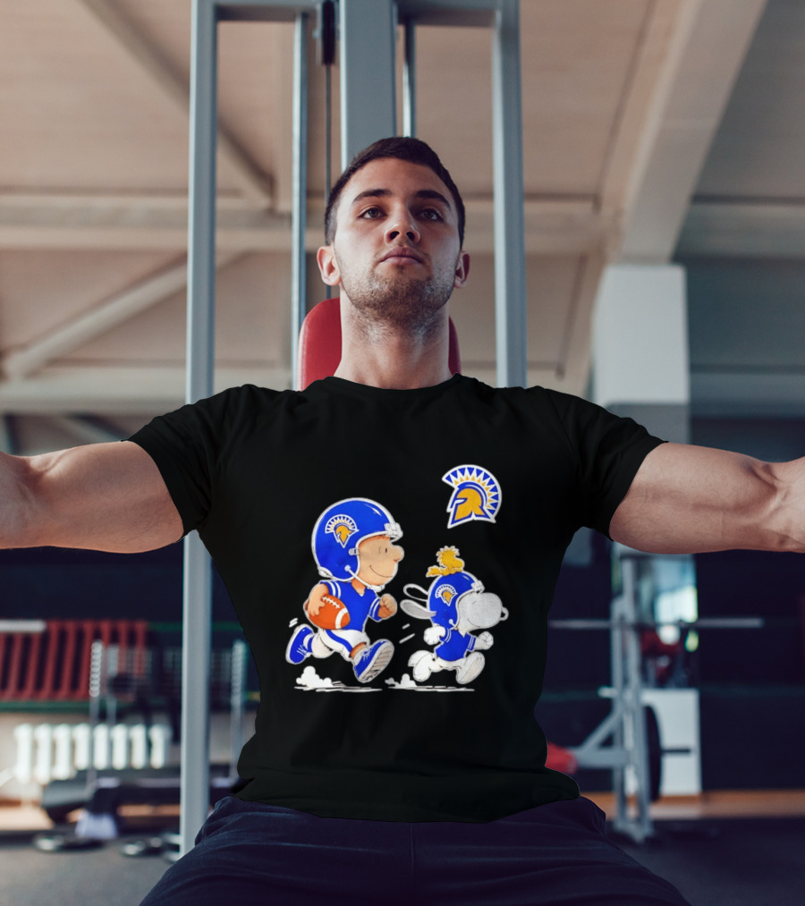San José State Spartans Charlie Brown Woodstock Snoopy Football NCAA T-Shirt