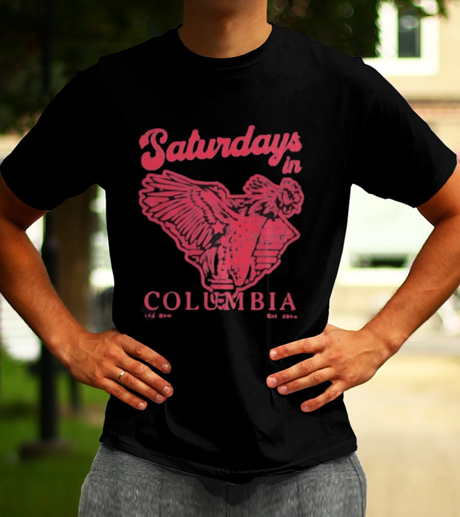 Saturdays In Columbia Old Row Gamecock Rooster Est 2014 T-Shirt