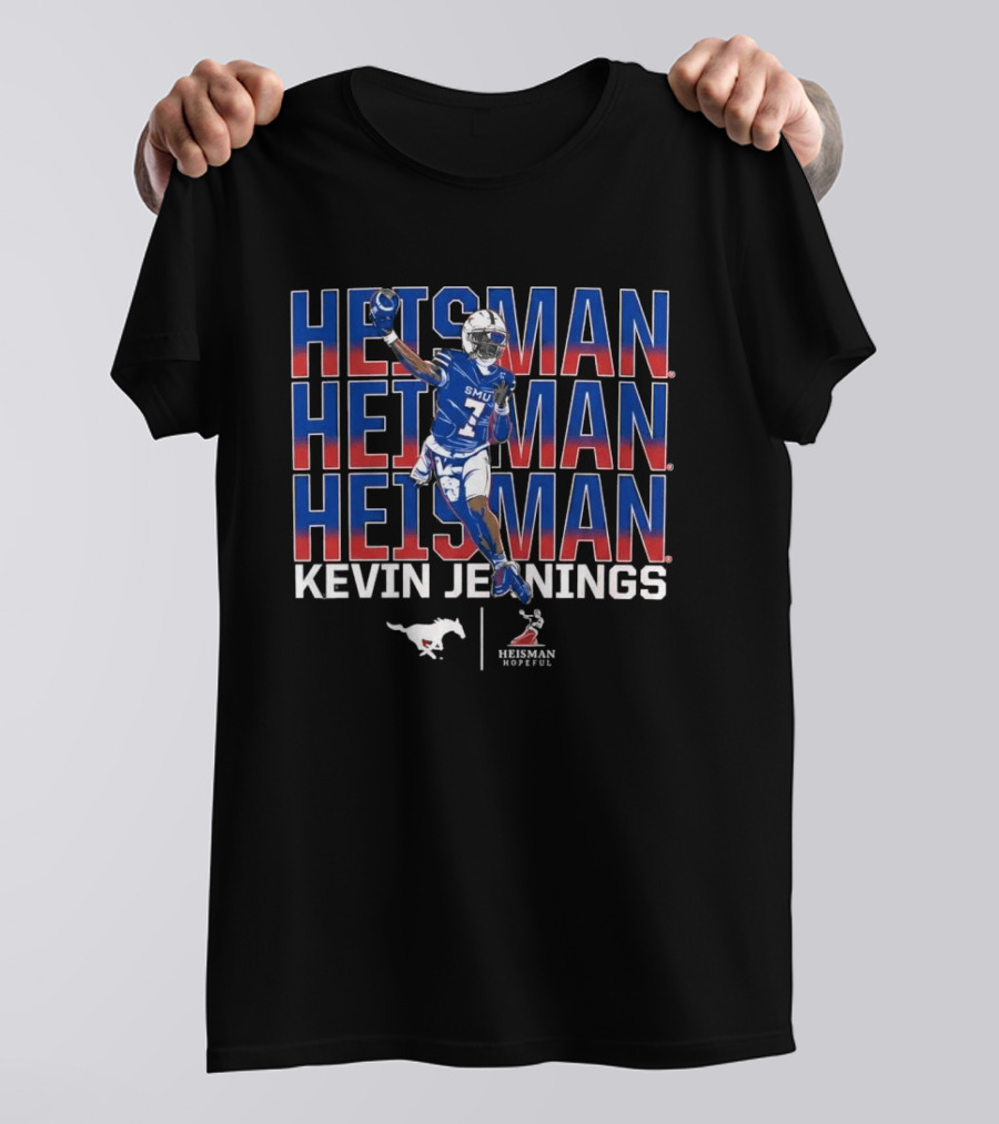 SMU Kevin Jennings Heisman Hopeful Football Pose T-Shirt