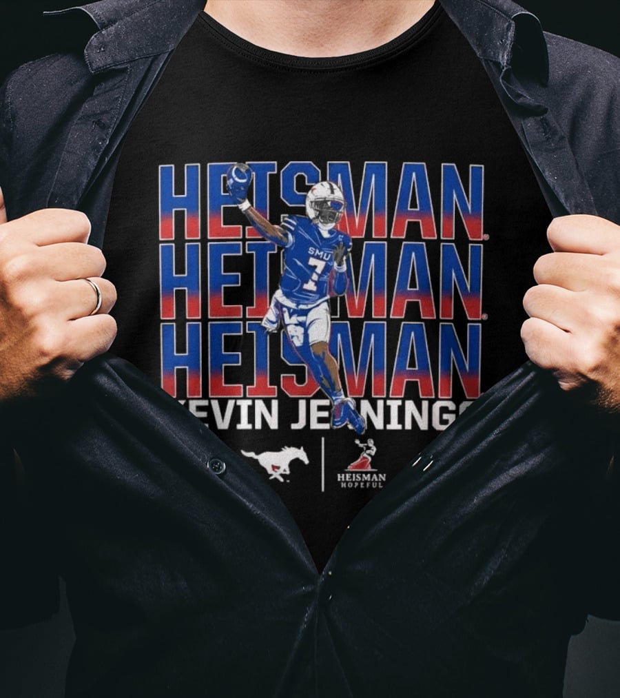 SMU Kevin Jennings Heisman Hopeful Football Pose T-Shirt