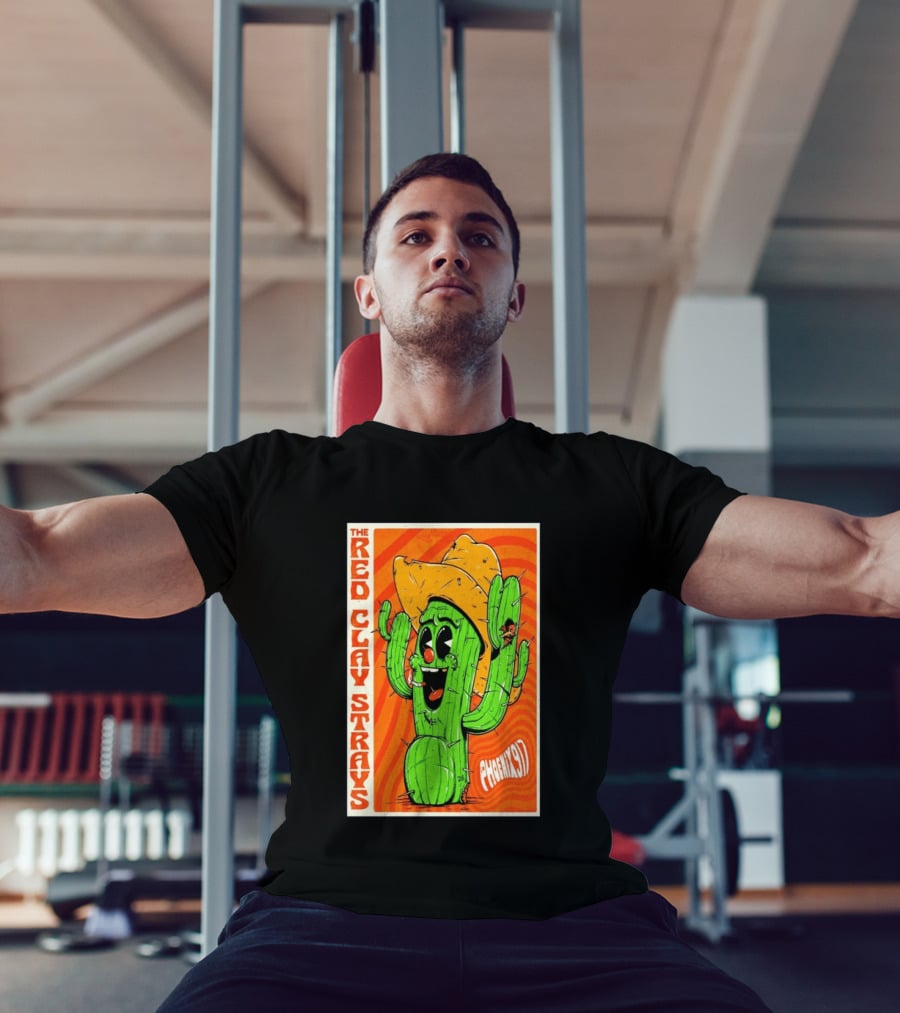 The Red Clay Strays Phoenix Cactus Character 2026 Desert Diamond Arena T-Shirt