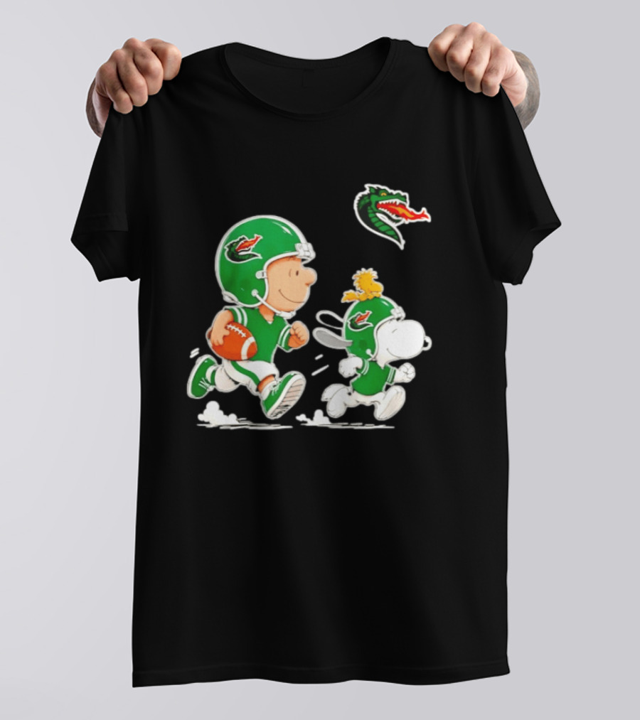 UAB Blazers Charlie Brown Woodstock Snoopy NCAA Football Collaboration T-Shirt
