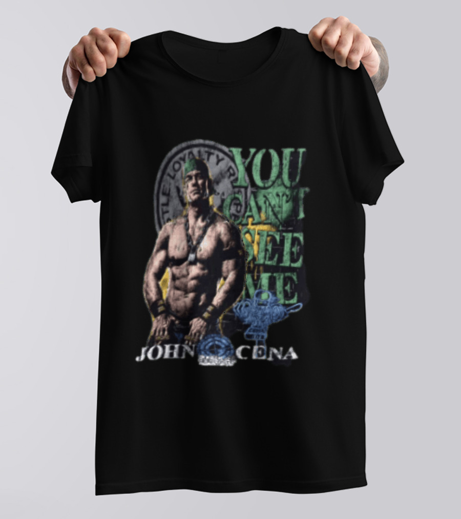 John Cena You Can't See Me Hustle Loyalty Respect Word Life Chain Gang Soldier T-Shirt