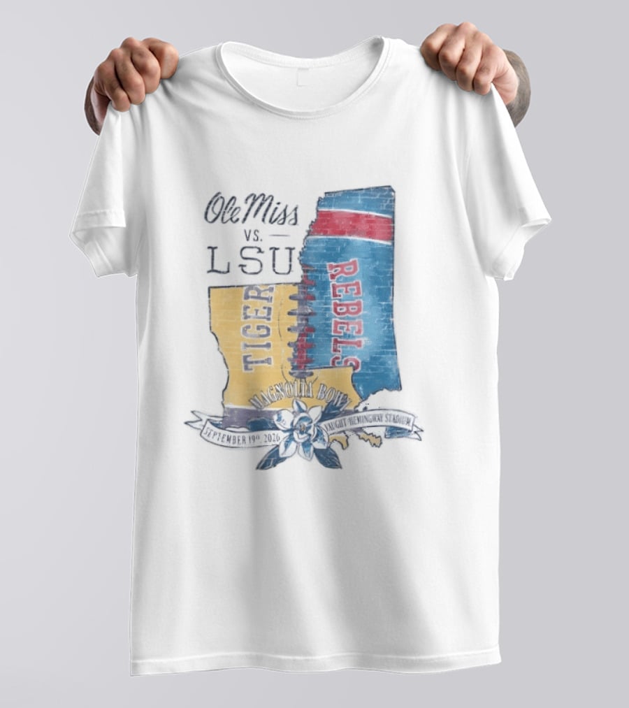 Ole Miss Vs LSU Magnolia Bowl September 19 2026 Vaught Hemingway Stadium T-Shirt