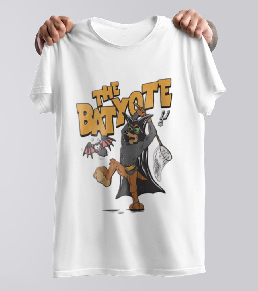 The Bat Yote Coyote Butterfly Net Creature Cartoon San Antonio Spurs NBA T-Shirt