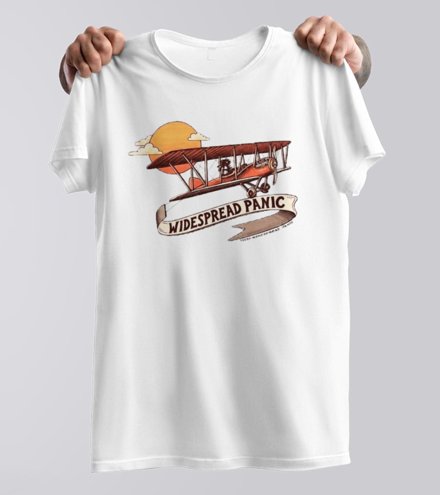 Widespread Panic Biplane Wilmington NC Sunset T-Shirt
