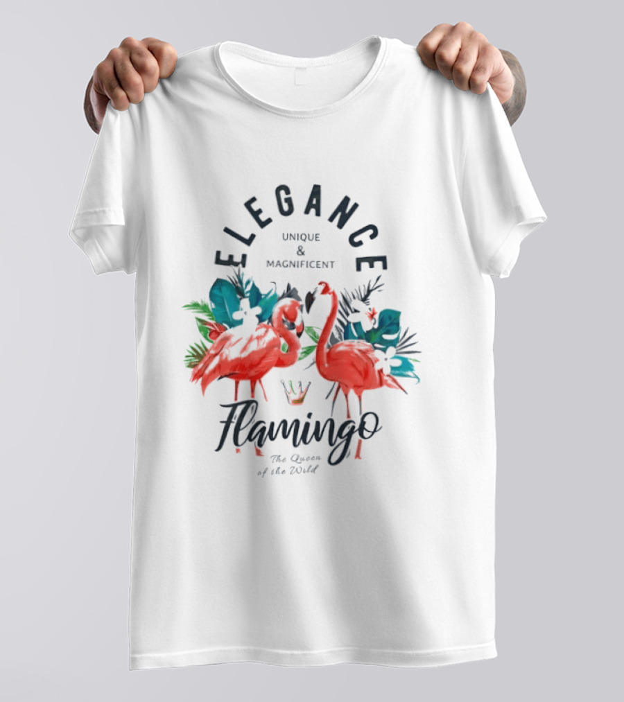 Elegance Unique Magnificent Flamingo The Queen Of The World T-Shirt