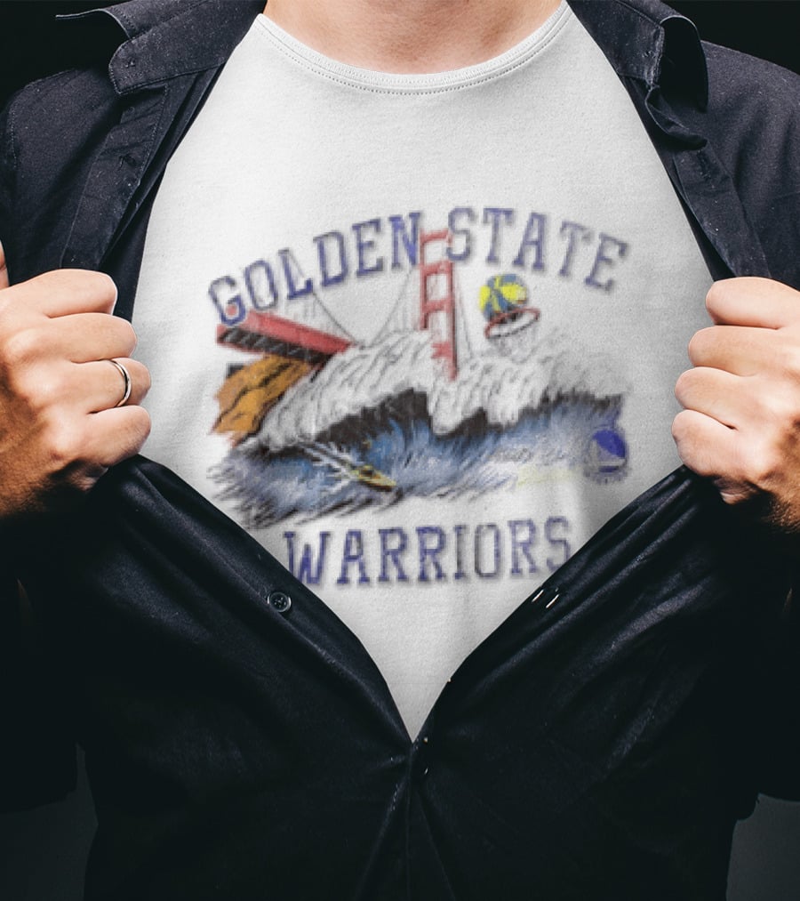Golden State Warriors League Of Leisure Bridge Bay Area Skyline T-Shirt