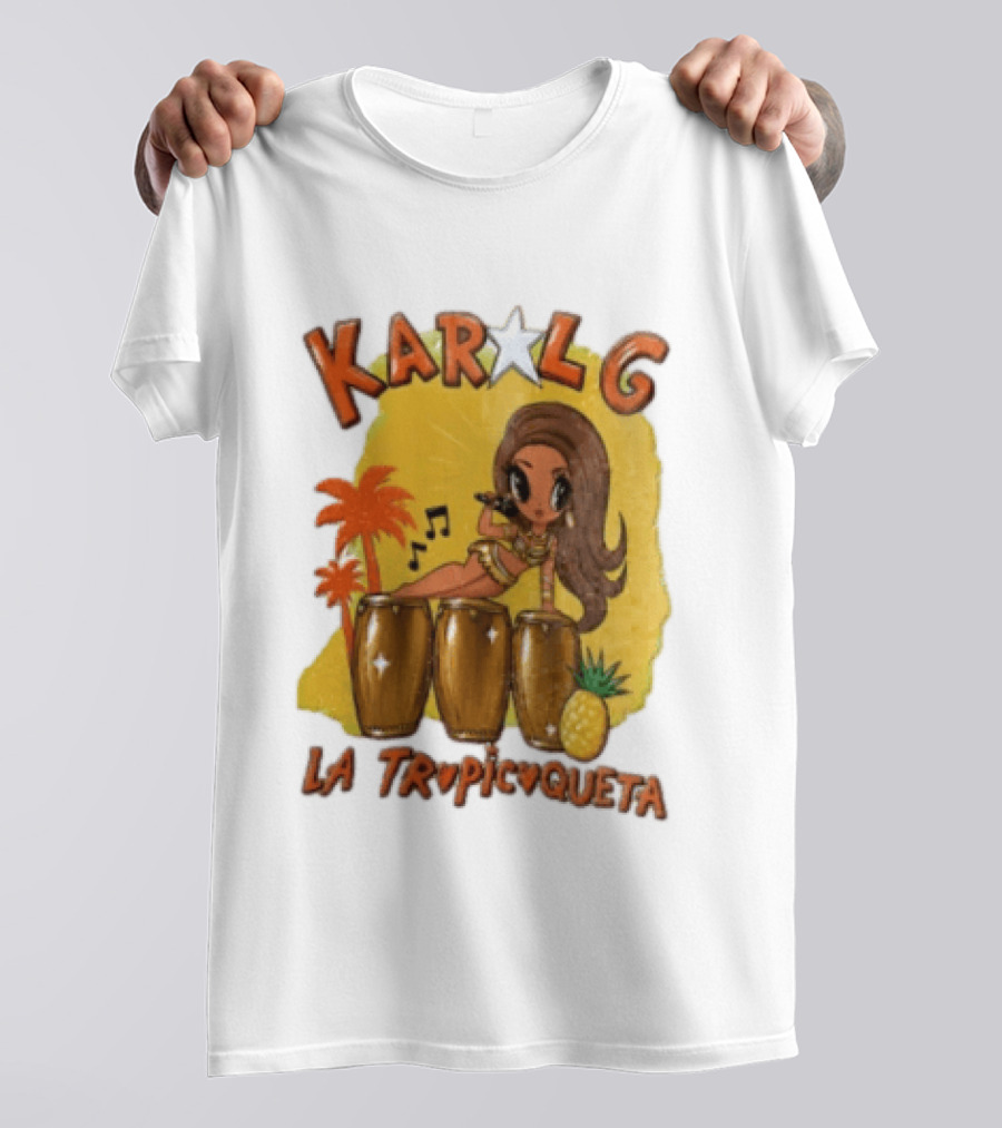 Karol G La Tropicuqueta Tropical Drummer Vibrant Island Vibes T-Shirt