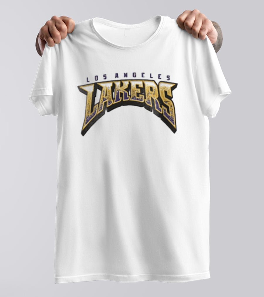 Los Angeles Lakers NBA Distressed Arched Block T-Shirt