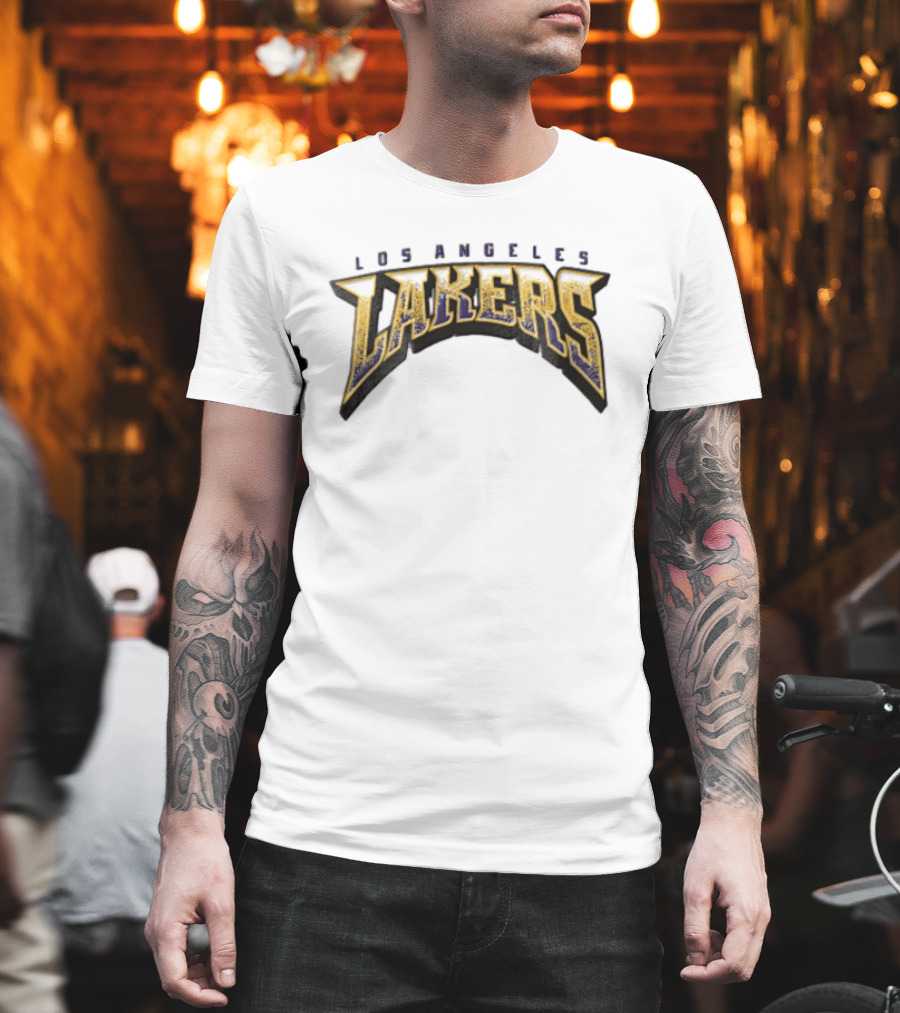 Los Angeles Lakers NBA Distressed Arched Block T-Shirt