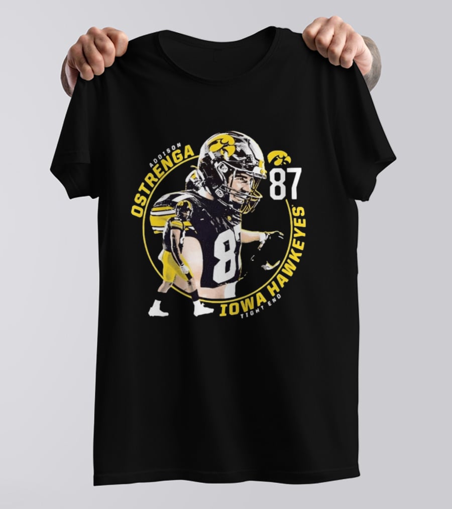 Ostrenga 87 Iowa Hawkeyes Tight End T-Shirt