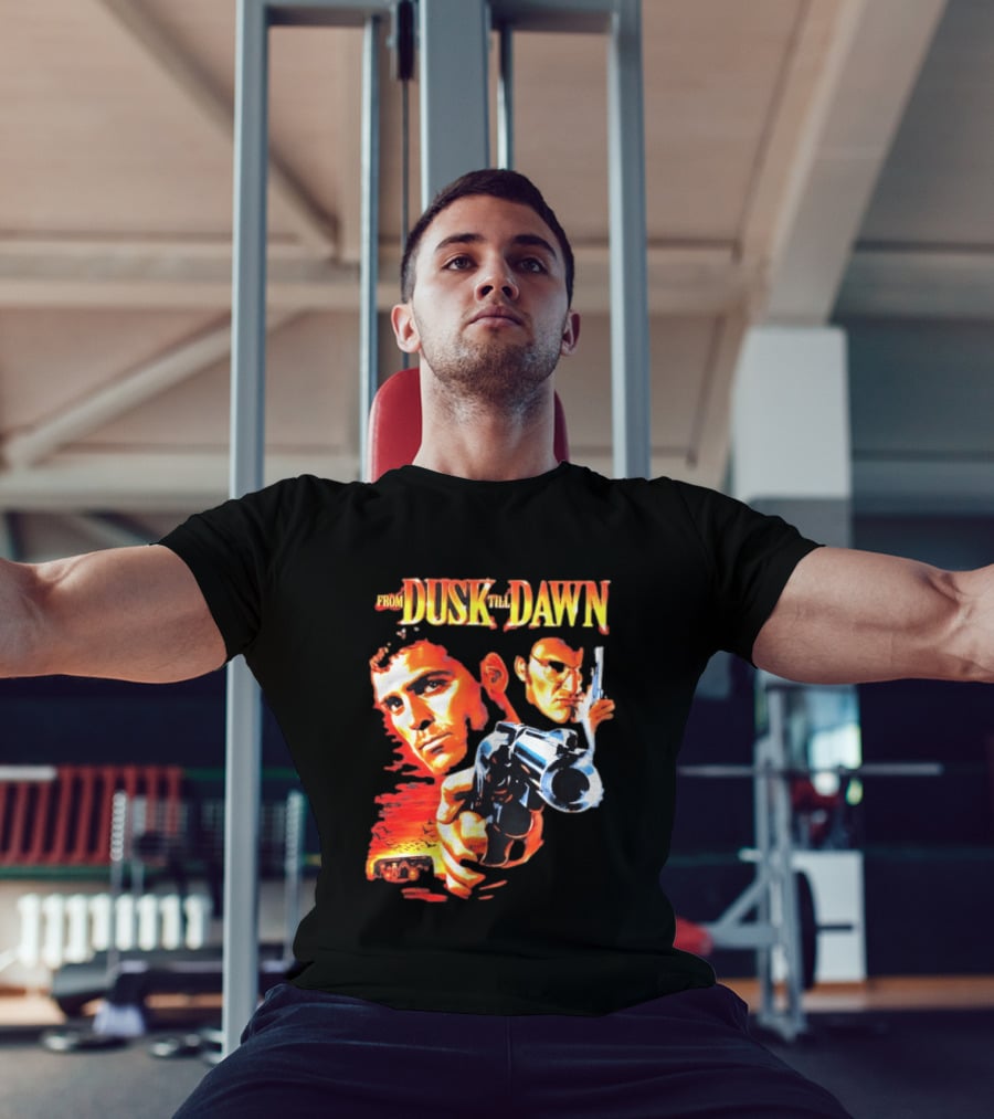 From Dusk Till Dawn Movie Artwork With Two Armed Characters T-Shirt