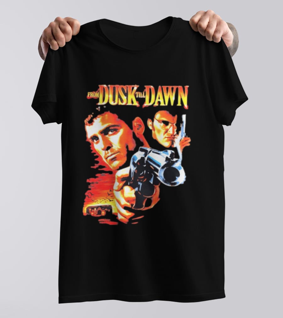 From Dusk Till Dawn Movie Artwork With Two Armed Characters T-Shirt