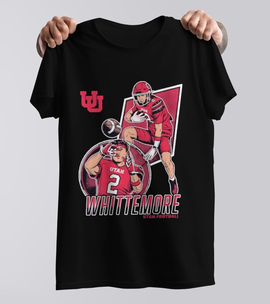 Utah Utes Football Whittemore No 2 Player Collage T-Shirt