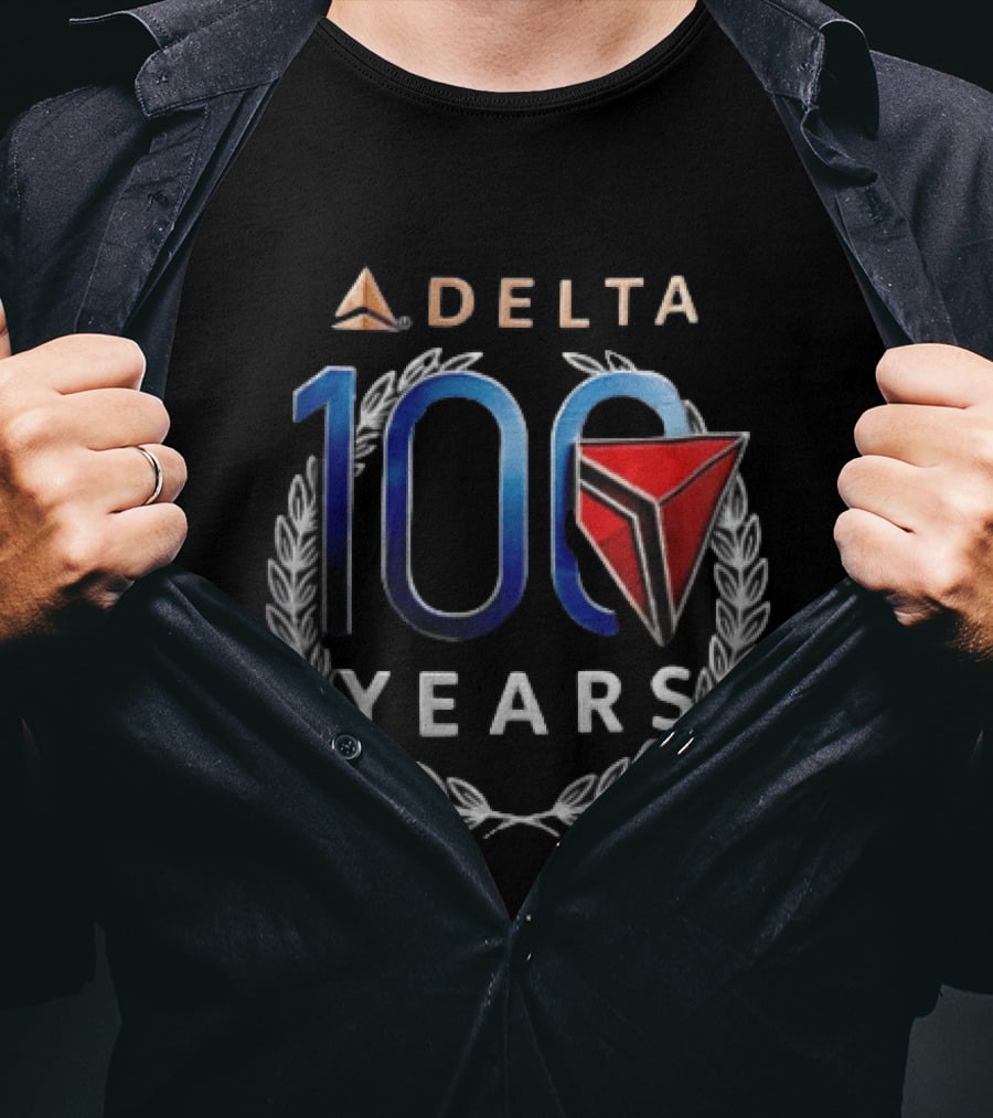 Delta 100 Years Laurel Wreath Anniversary T-Shirt