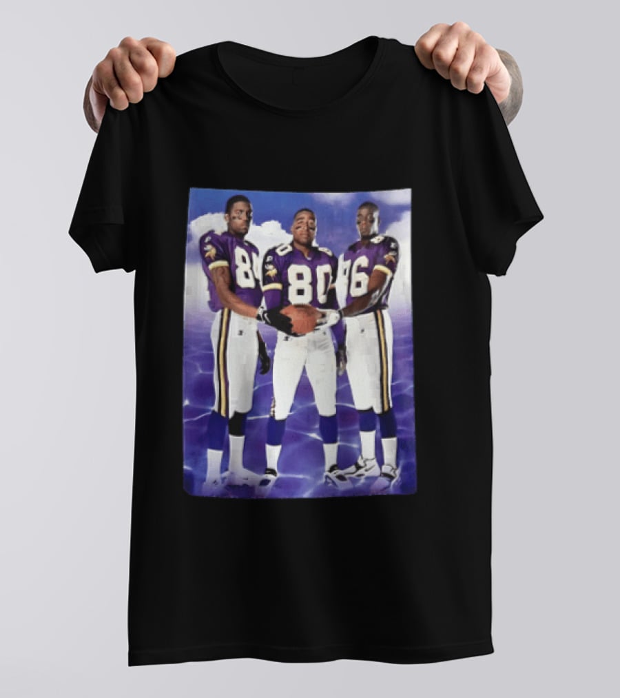 Randy Moss Cris Carter Jake Reed Minnesota Vikings Legendary Trio Football Players T-Shirt