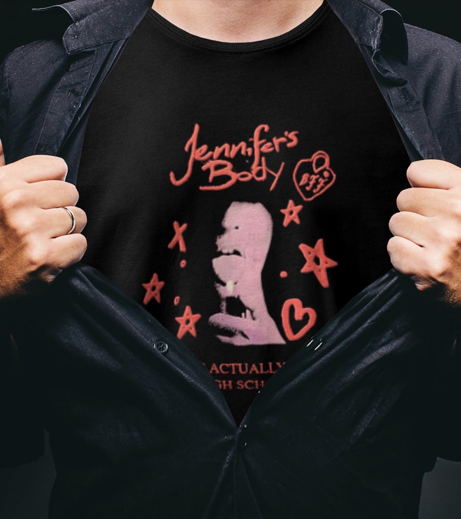 Jennifer's Body She's Actually Evil Not High School Evil Stars And Heart T-Shirt