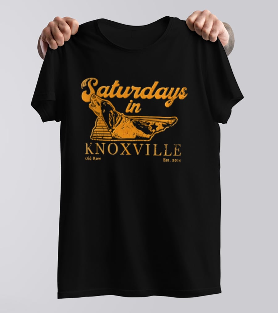 Saturdays In Knoxville Old Row 2014 Howling Dog Tennessee State T-Shirt