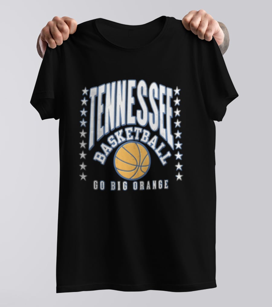 Tennessee Basketball Go Big Orange Stars T-Shirt