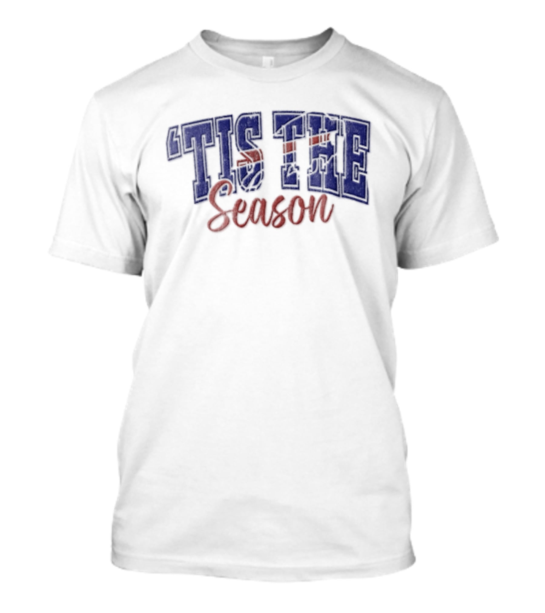 Buffalo Bills Tis The Season Distressed Lettering T-Shirt
