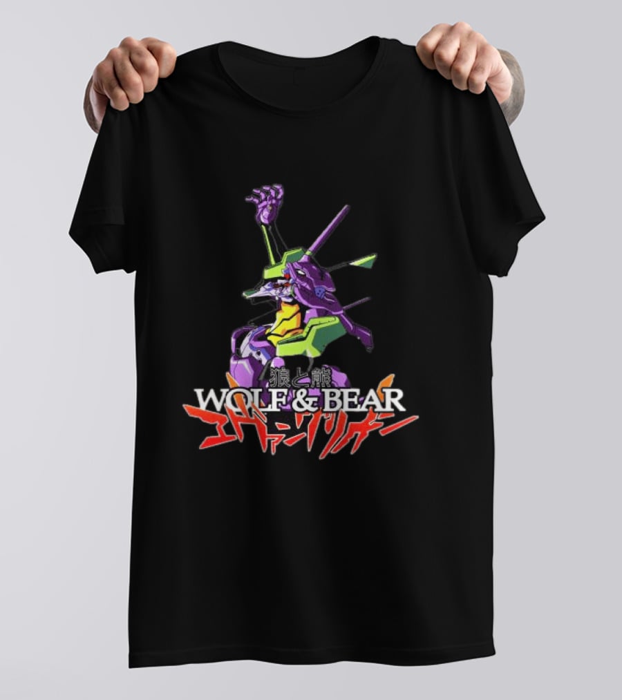 Wolf & Bear Store Shop Nge Tour Evangelion Mecha Anime T-Shirt
