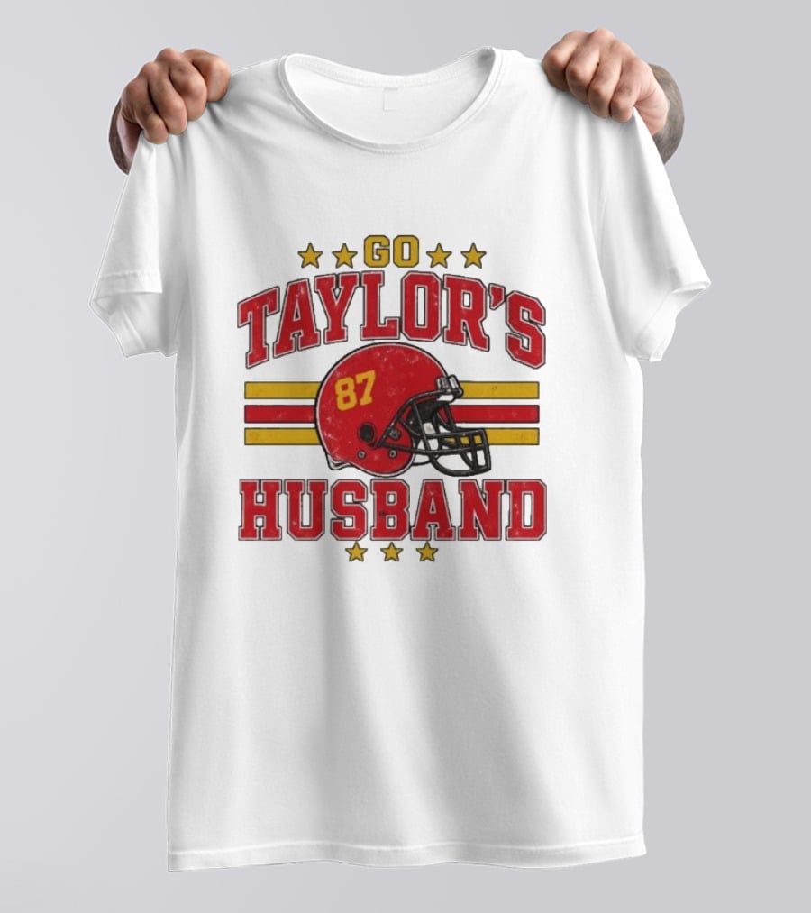 Go Taylor's Husband Football Helmet 87 Stars T-Shirt