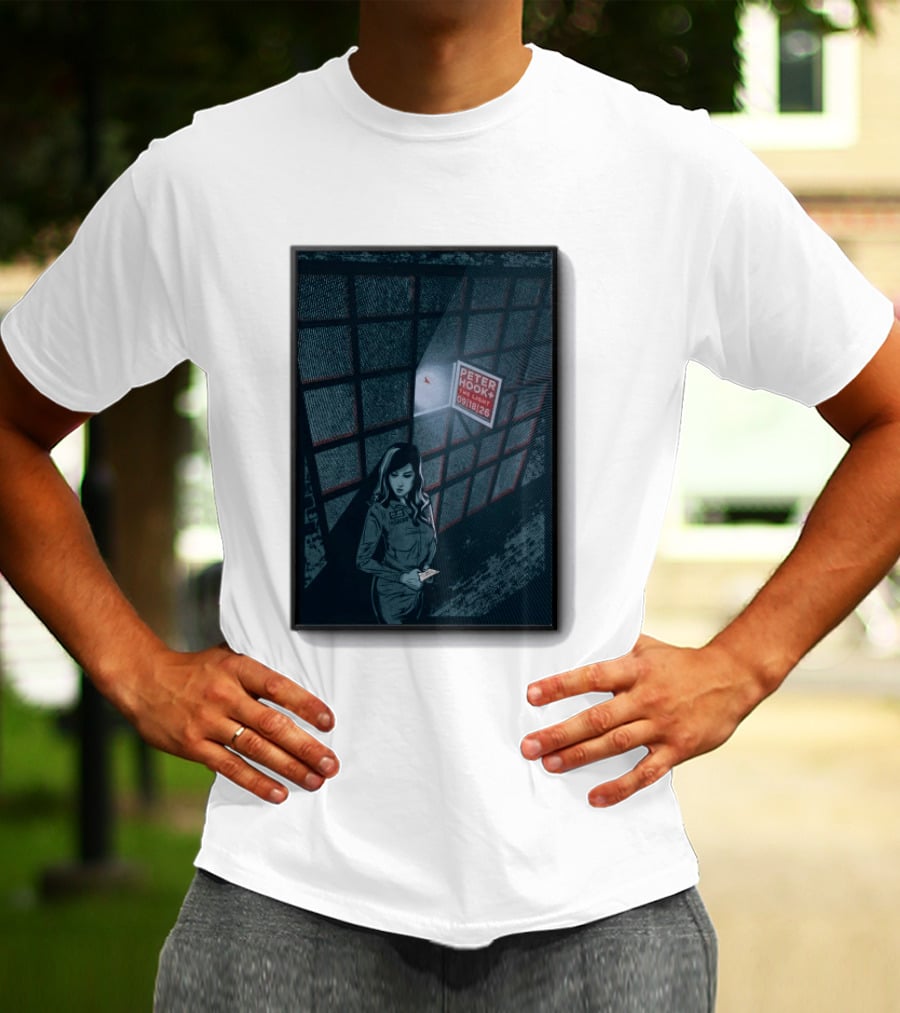 Peter Hook And The Light 9 18 2026 Del Mar CA Tour Woman In Dress Guard غرفة المراقبة T-Shirt