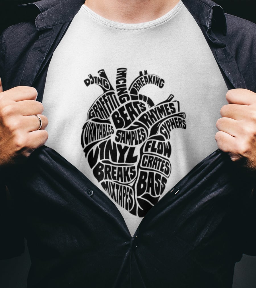 Heartbeat Of Hip Hop Culture Anatomy T-Shirt