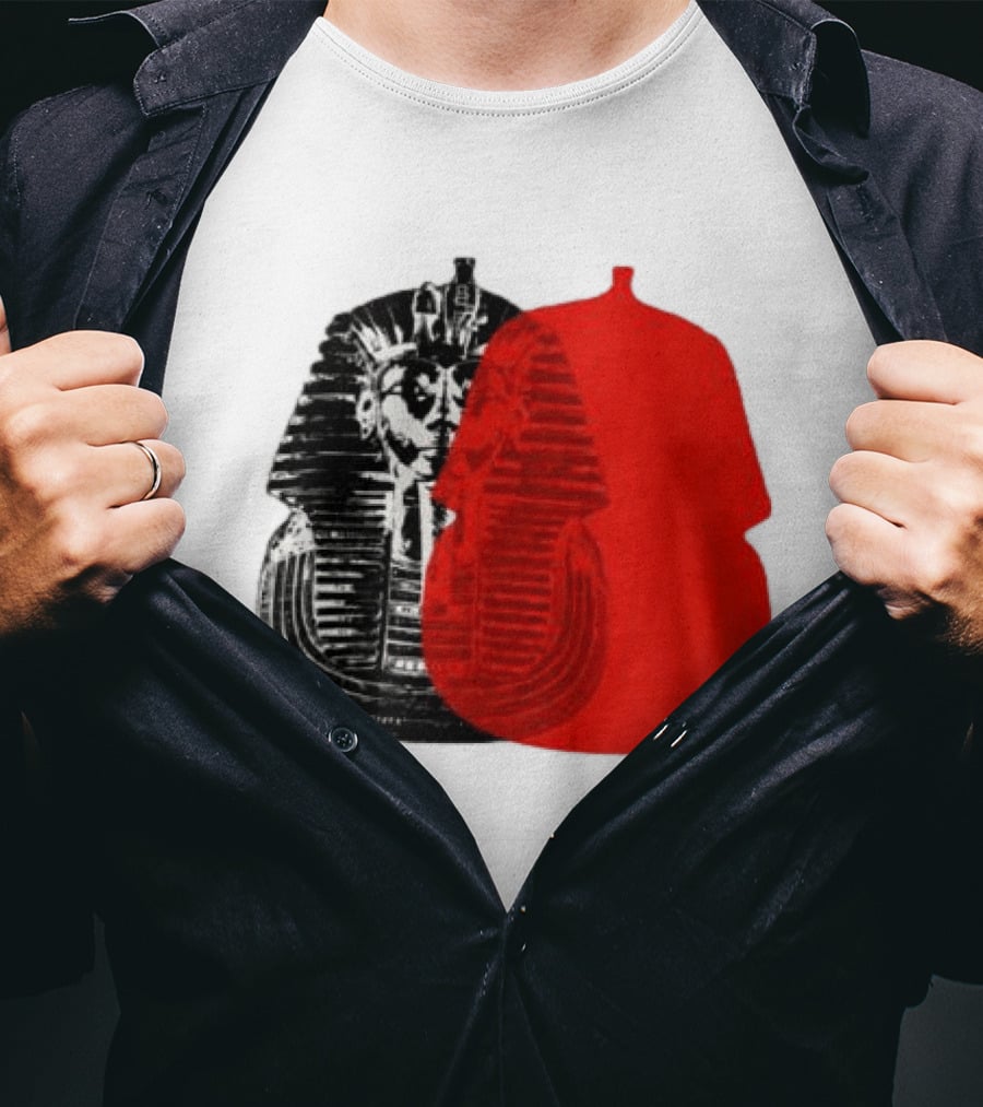 Pyramids Half Marathon Store The Tut Edit Egyptian Pharaoh Mask T-Shirt