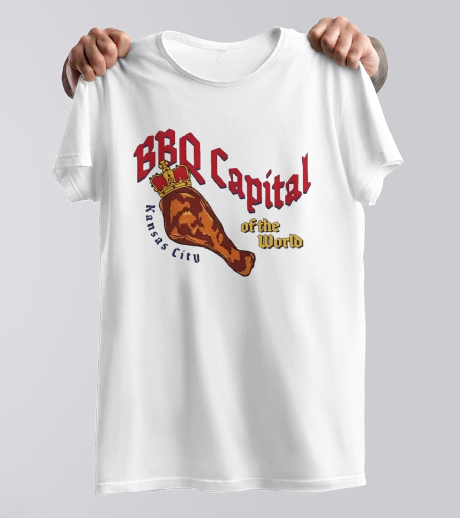 Kansas City BBQ Capital Of The World Crowned Barbecue Leg T-Shirt
