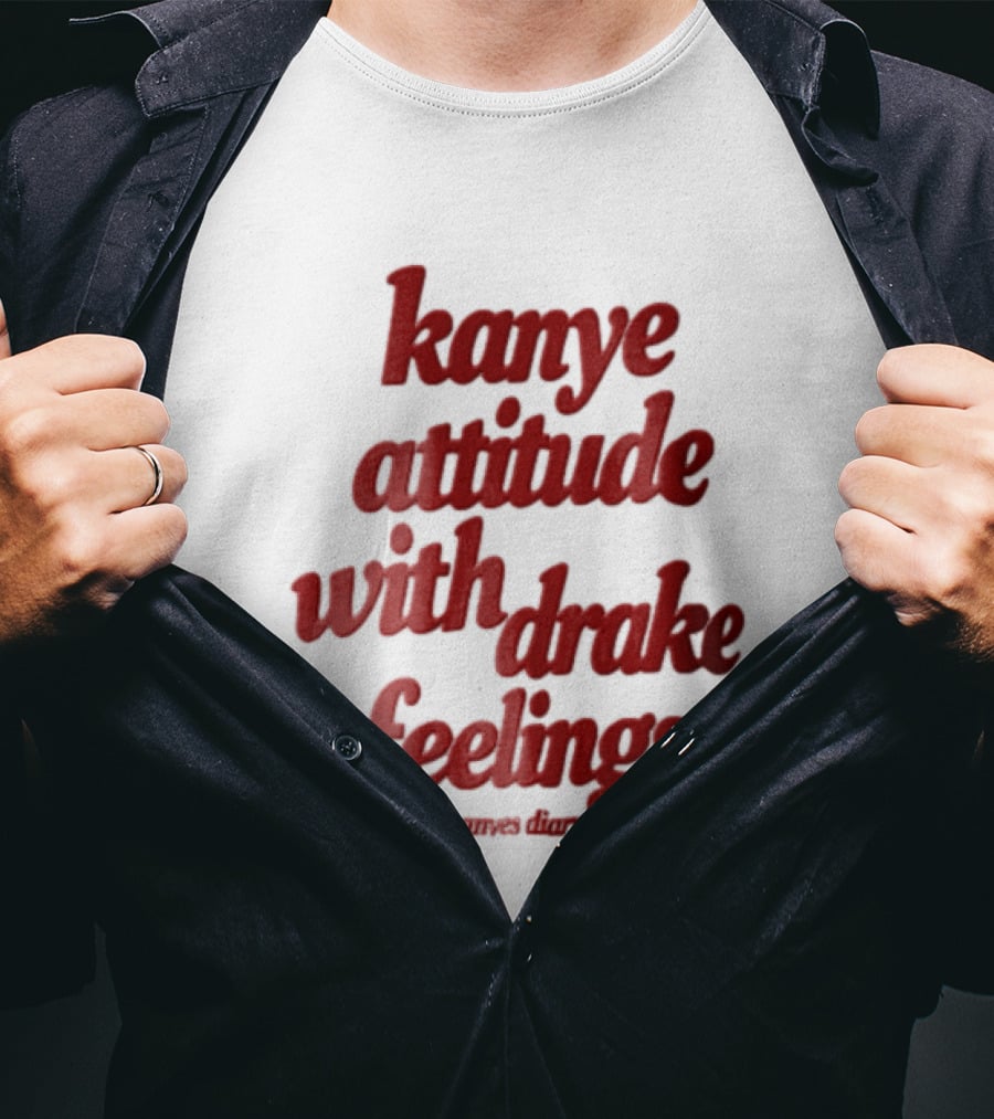 Kanye Attitude With Drake Feelings Kanyes Diary Red T-Shirt