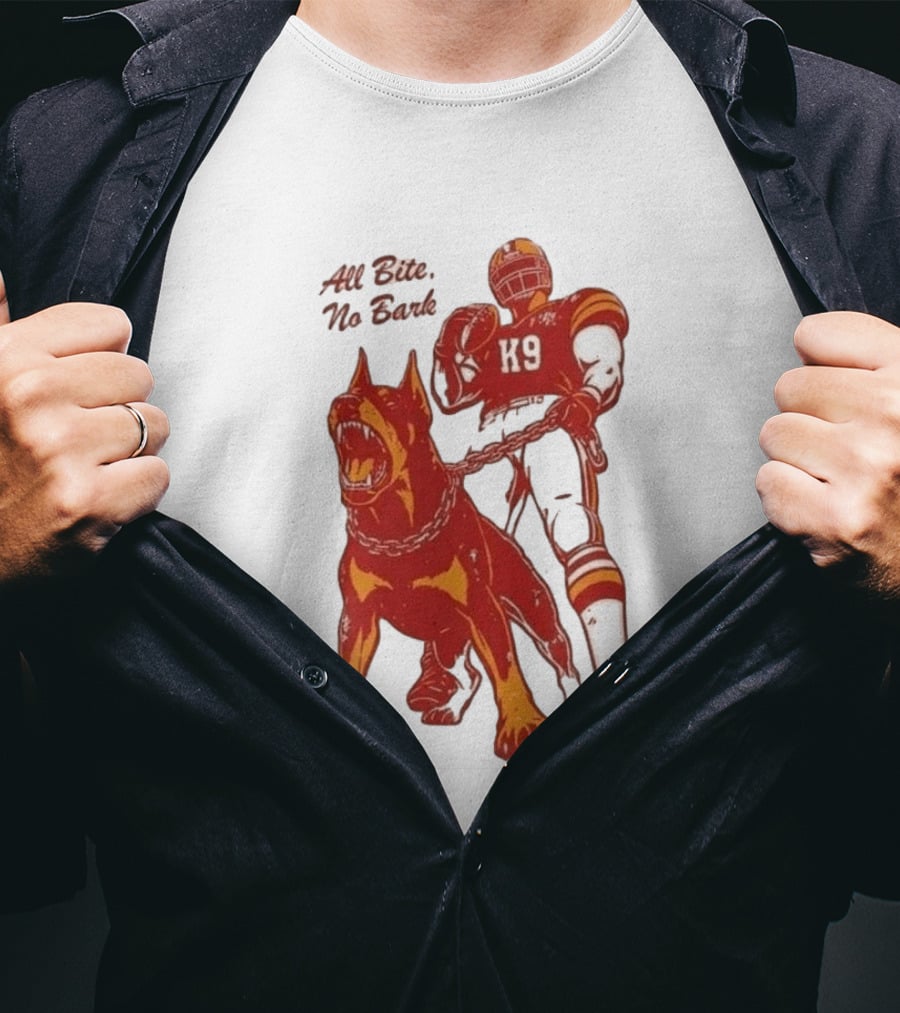 Kenneth Walker III K9 All Bite No Bark Football Player And Dog T-Shirt