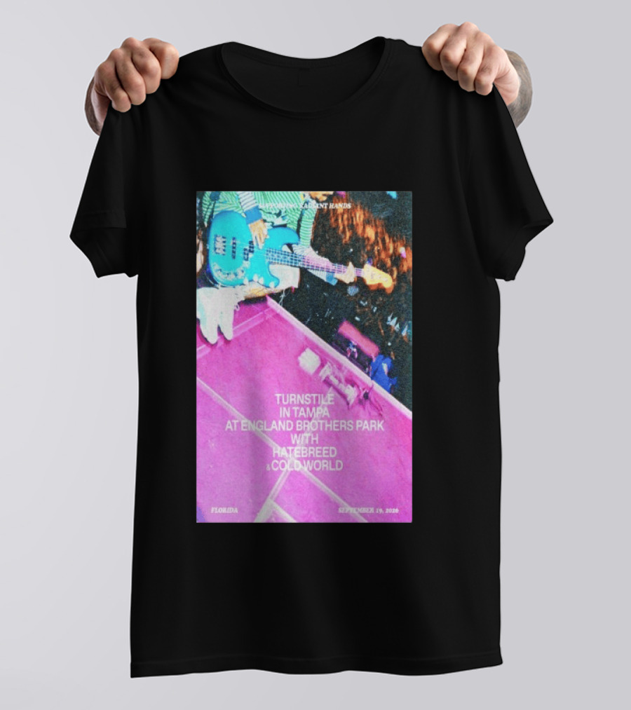 Turnstile Tampa England Brothers Park September 19 2026 Hatebreed Cold World Florida T-Shirt