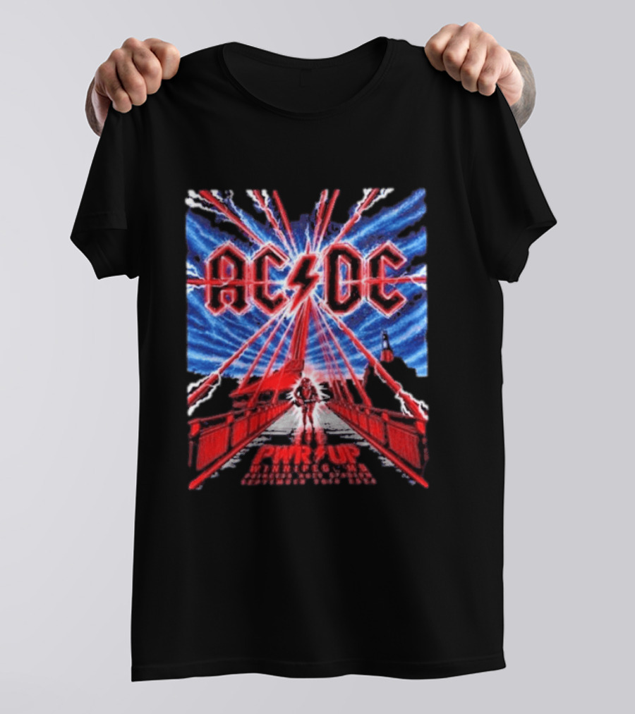 ACDC PWR UP Tour September 20 2026 Princess Auto Stadium Winnipeg MB Event T-Shirt