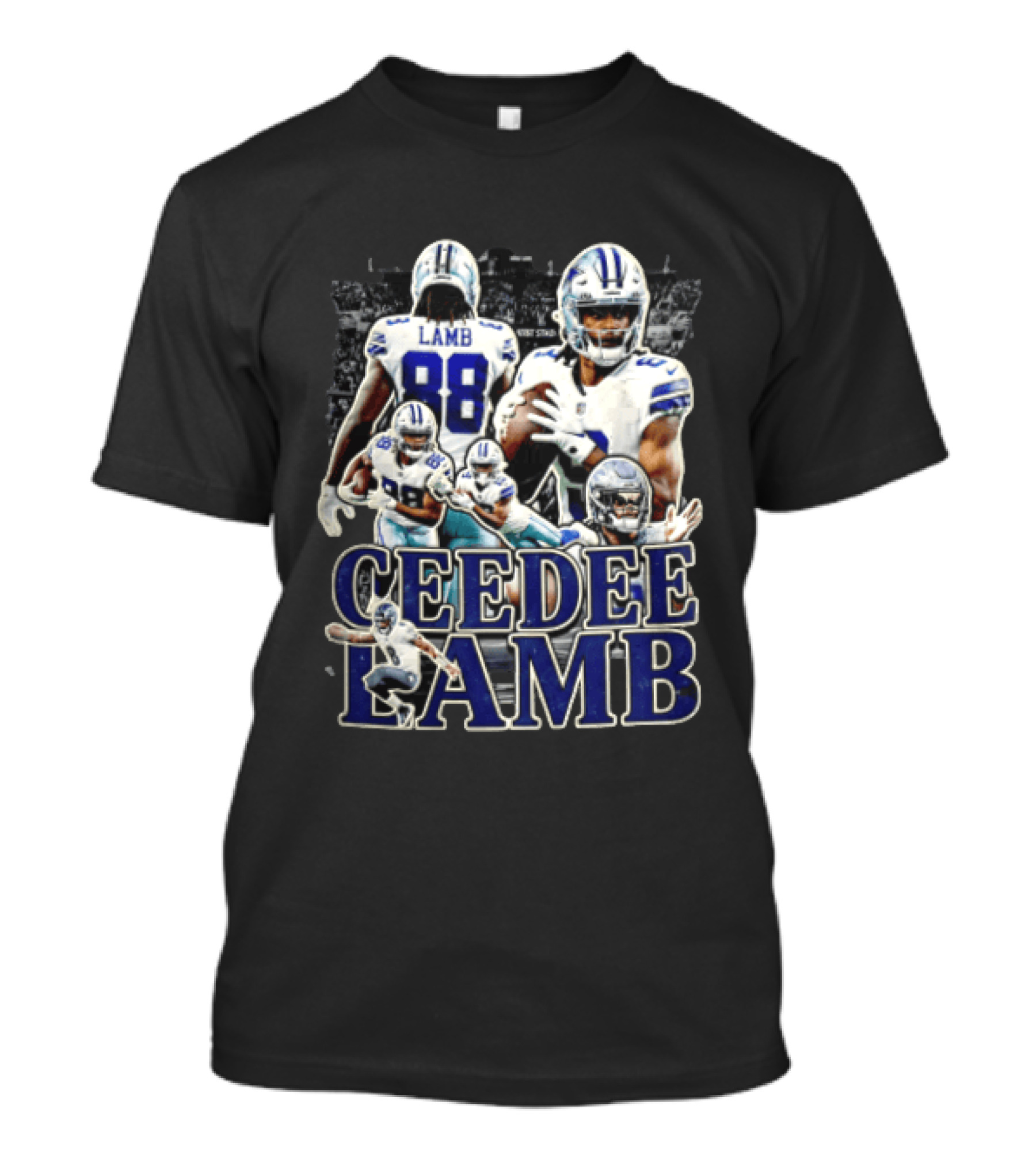 Dallas Cowboys Ceedee Lamb 88 NFL Football Multiple Action Poses T-Shirt