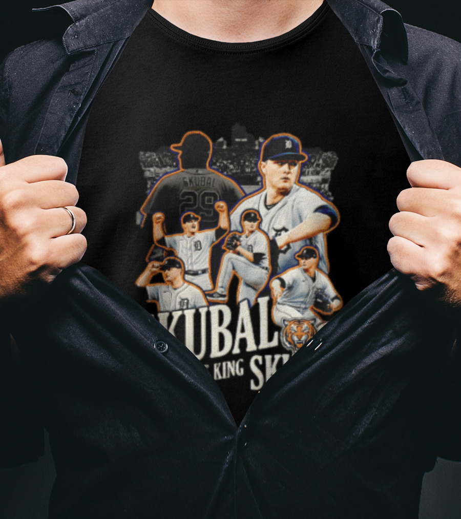 Detroit Tigers Skubal Strikeout King Baseball Pitcher Tiger T-Shirt