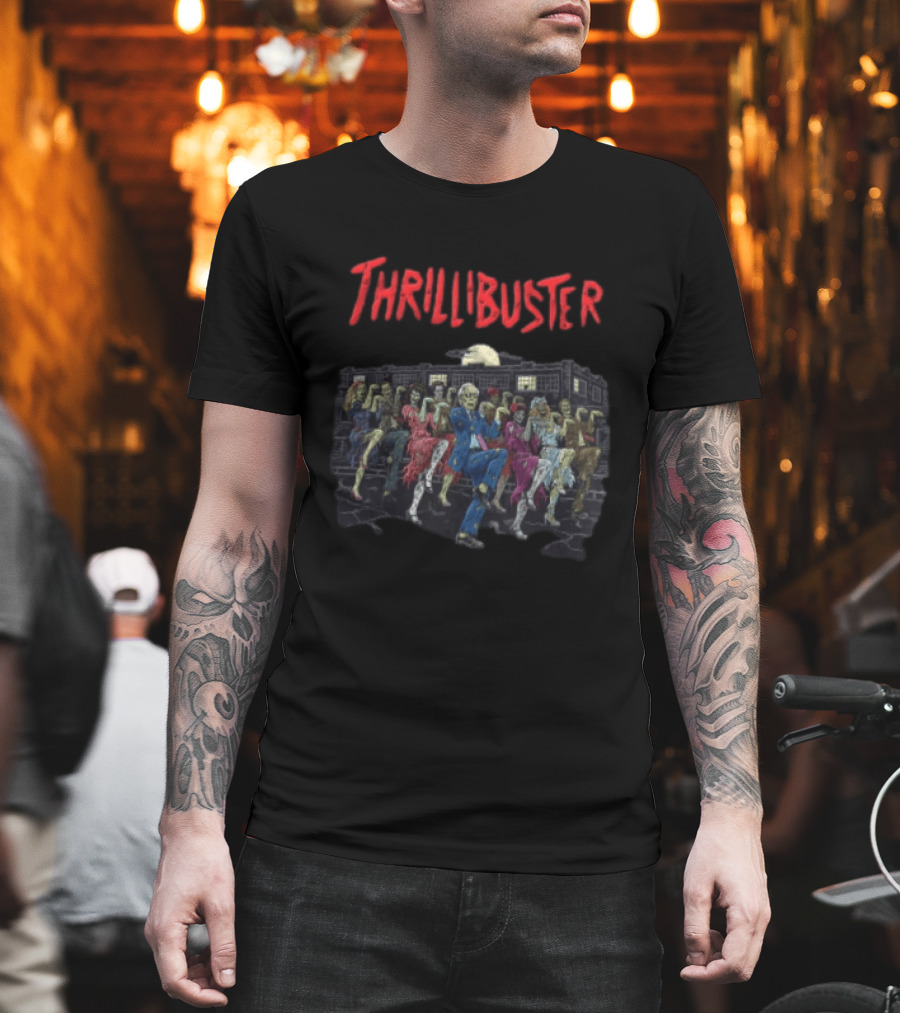 Thrillibuster Zombies Dancing With Man Suit T-Shirt