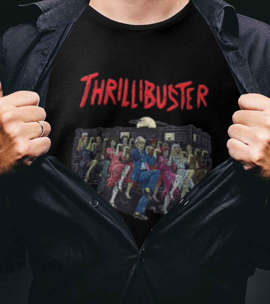 Thrillibuster Zombies Dancing With Man Suit T-Shirt