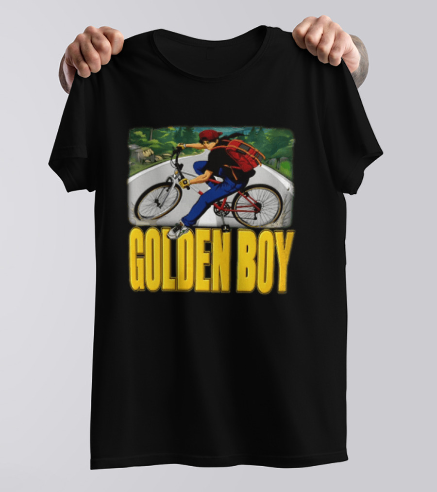 Golden Boy Kintaro Oe 1995 2025 Anime Boy Riding Bicycle Backpack T-Shirt