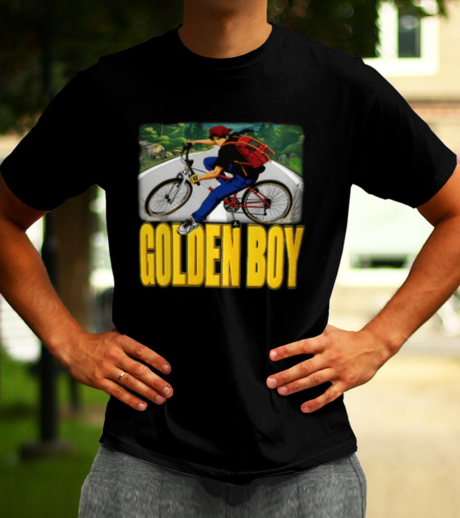 Golden Boy Kintaro Oe 1995 2025 Anime Boy Riding Bicycle Backpack T-Shirt