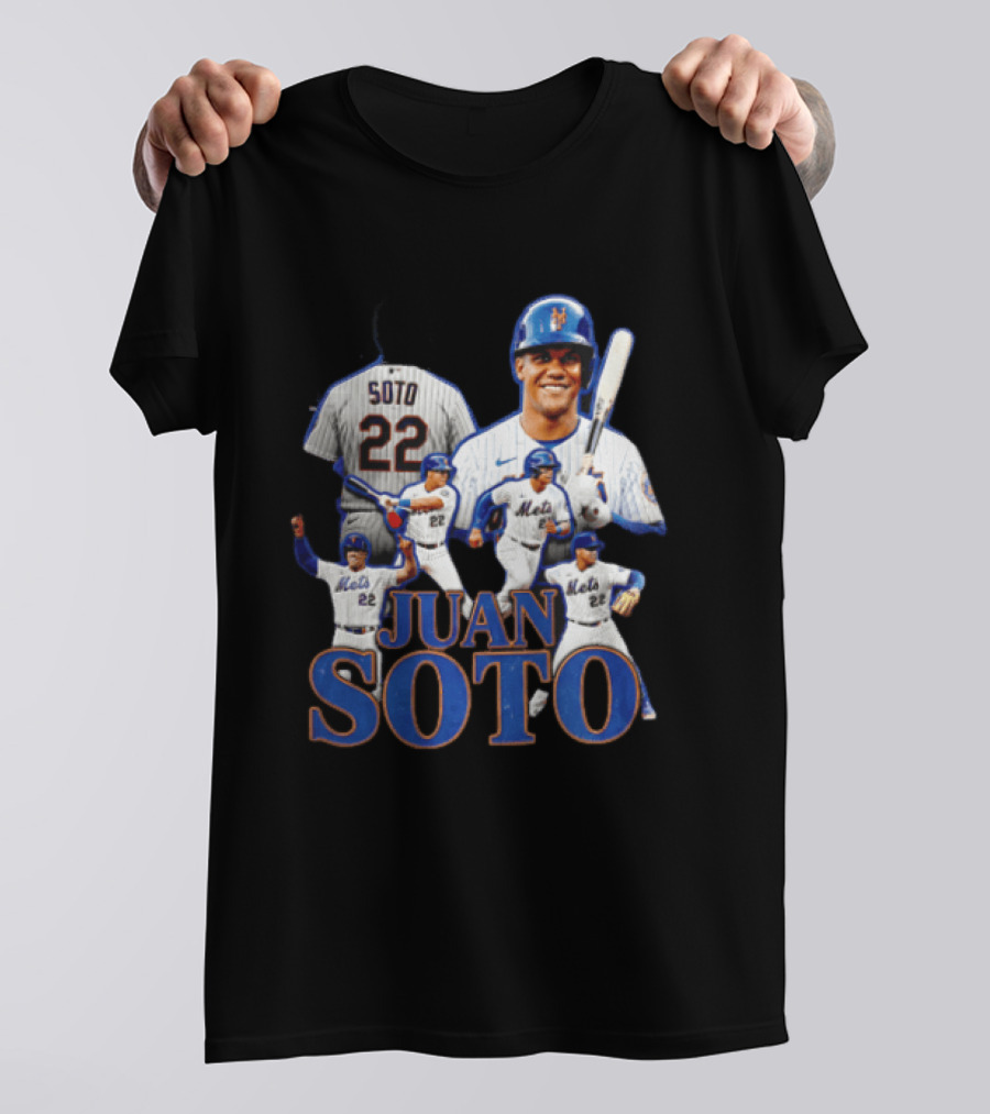 New York Mets Juan Soto 22 Baseball Player Collage T-Shirt
