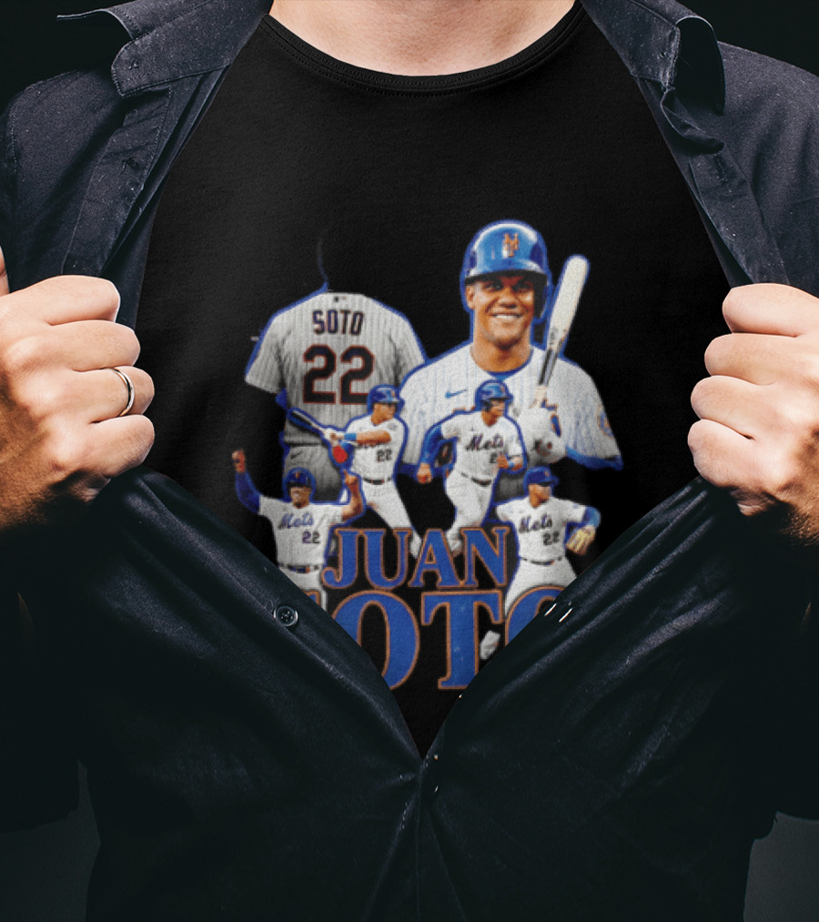 New York Mets Juan Soto 22 Baseball Player Collage T-Shirt